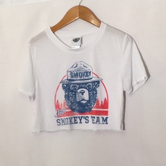 Tops - Smokey the bear cropped t-shirt  M